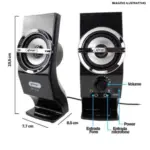 Caixa de Som para PC KP-7024 – Compacta e de Alta Qualidade - Imagem 2