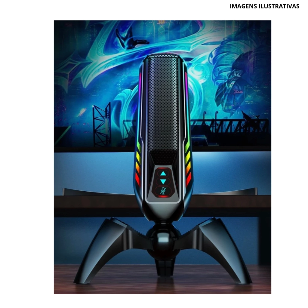 imagens-ilustrativas-21-0c958707ec6c19174c17391907396045-1024-1024 Microfone Gamer RGBM346 – Iluminação Stream Light Integrada - Imagem 1
