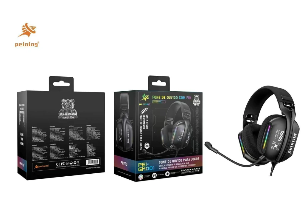 img-20250314-wa0122-d14b6758171167b32517420410265903-1024-1024 Fone de Ouvido Gamer com Fio PEI-GM001 Peining – Som Imersivo - Imagem 1