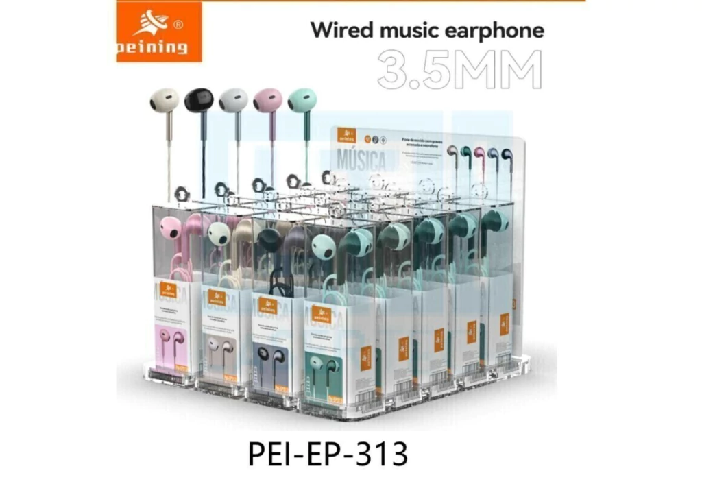 img_ftr_rp_202902-1160x800-368eadba9b9981582117199180827358-1024-1024 Fone com Microfone Acrílico Peining PEI-EP313 / EP-312 – Design Moderno e Som Nítido - Imagem 1