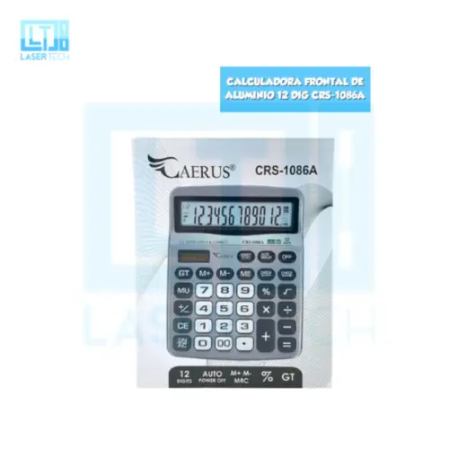 Calculadora Frontal de Alumínio 12 Dígitos CRS-1086A – Design e Precisão