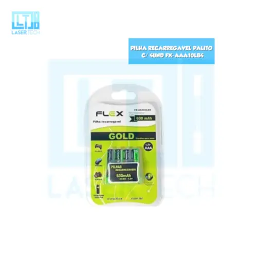 Pilhas Recarregáveis Palito com 4 Unidades FX-AAA10LB4 – Economia e Sustentabilidade