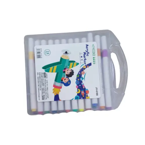 Kit 24 Canetinhas Acrílicas de Contorno SY0158-24 – Criatividade e Cores Vibrantes