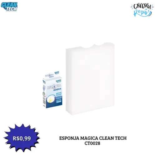 Esponja Mágica CT0028 Clean Tech – Remove Sujeira com Facilidade