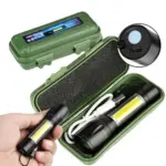 Mini Lanterna Caixa Verde BOM-4304 / HL-512 – Iluminação Potente e Portátil