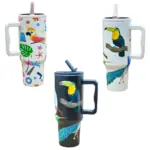 Copo Térmico Beaked Birds 1200ml JYW-402 – Conserva a Temperatura e Estilo