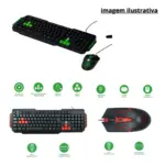 Kit Teclado + Mouse Gamer KG-03G/KG-03R – Performance e Estilo RGB - Imagem 3