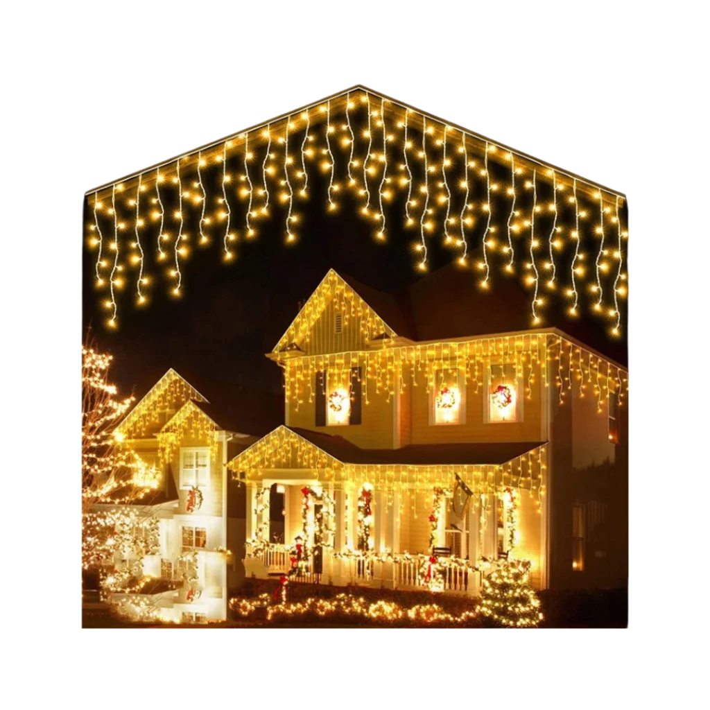 site-2025-10-07t102414-151-e623029f083ac428ad17598434634681-1024-1024 Cascata 220V 100 LEDs Warm 3m 81900 – Iluminação Festiva com 8 Funções - Imagem 1