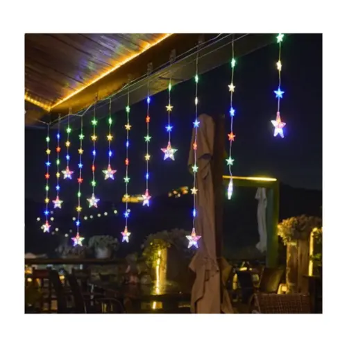 Cascata 128 LEDs Colorido 31099 – Luz Decorativa e Festiva