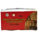 Cascata com Figuras 138 LEDs Warm 21662 – Iluminação Natalina Bivolt - Imagem 2