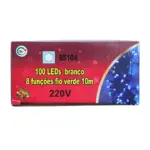 Pisca Pisca 220V 100 LEDs Branco 10M 85104 – Iluminação Natalina - Imagem 2