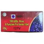 Pisca Pisca 100 LEDs Violeta 10M 127V 15071 – Iluminação Decorativa Natalina - Imagem 2