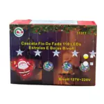 Cascata 110 LEDs Estrelas e Bolas 31311 – Fio de Fada Bivolt - Imagem 2