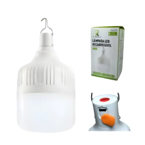 Lâmpada LED Recarregável XC-LP-09 – Portátil e Potente