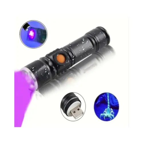 Lanterna Recarregável com Luz Ultravioleta MJ-515/616 – Iluminação Potente