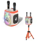 Caixa de Som 350W Power Box2 GP-130 – 2 Microfones e Suporte Incluso - Imagem 3