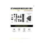 Kit Aparador Masculino 5x1 Profissional BM-C057 – Multifuncional e Potente - Imagem 2