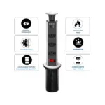 Torre Retrátil 3 Tomadas + USB BM-8691A B-Max – Multiplug Embutido - Imagem 2