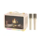 Caixa de Som Karaokê 80W PEI-VKS02 – Com Tela e LED Peining