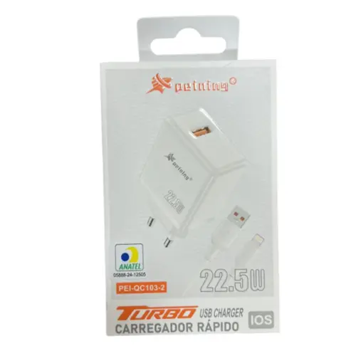 Carregador USB 22.5W iPhone PEI-QC103-2 – Potente e Seguro