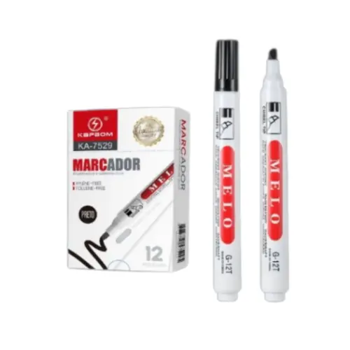 Caneta de Marcação Preta 12Pçs KA-7529 – Escrita Suave e Durável