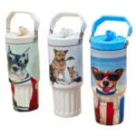 Copo Térmico 800ml Pet Dogs JYW-403 – Design Divertido e Prático - Imagem 2