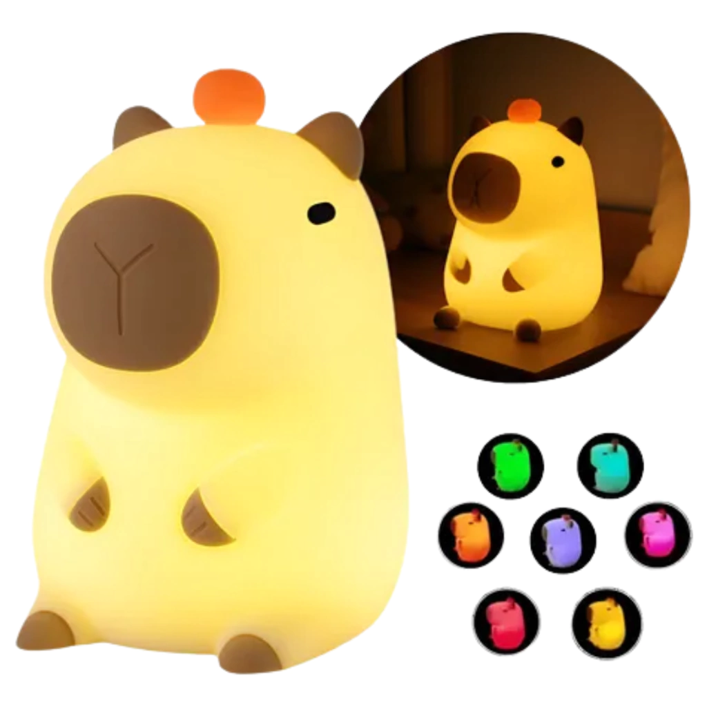 site-5-286a400ce5314ea15617593198999389-1024-1024 Luminária Nightlight Capivara BM-F1429 – Iluminação Criativa e Fofa - Imagem 1