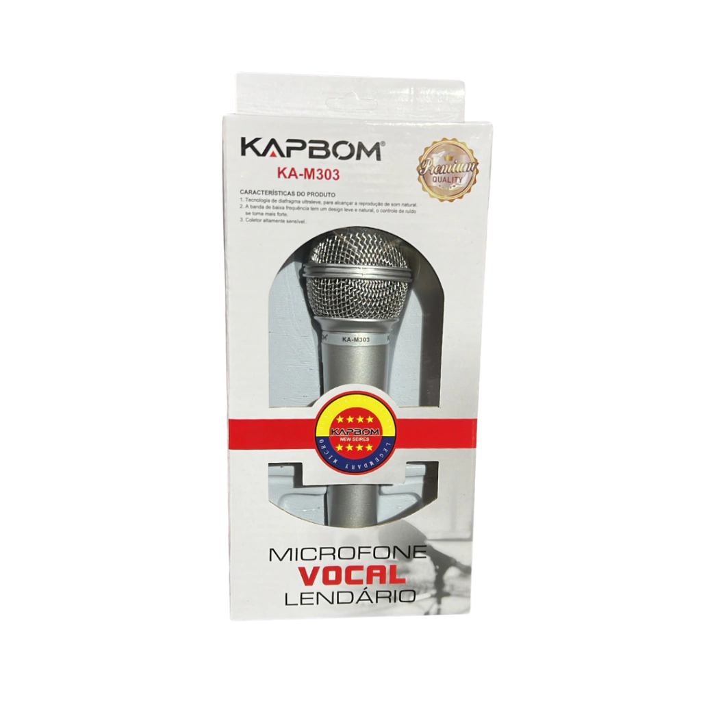site-53-96f69fbf9e71e4c6b517571765323265-1024-1024 Microfone Vocal com Fio KA-M303 Kapbom – Som Potente e Nítido - Imagem 1