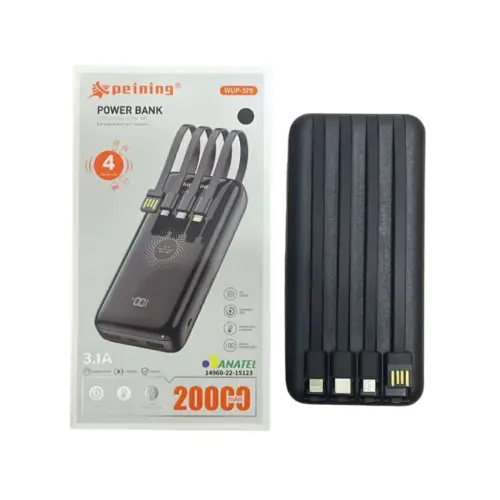 Power Bank 20000mAh com Indução WUP-379 – Potência e Tecnologia Sem Fio