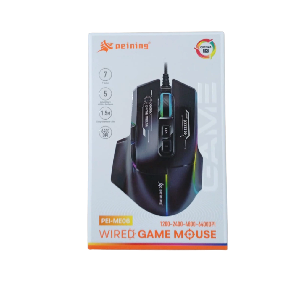 site-61-faa590e3b91aee1cd017576035882319-1024-1024 Mouse Gamer 6400DPI RGB PEI-ME06 – Precisão e Performance - Imagem 1