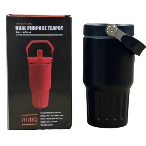 Caneca Térmica 600ml JYW-408 – Mantém Bebidas Quentes e Frias