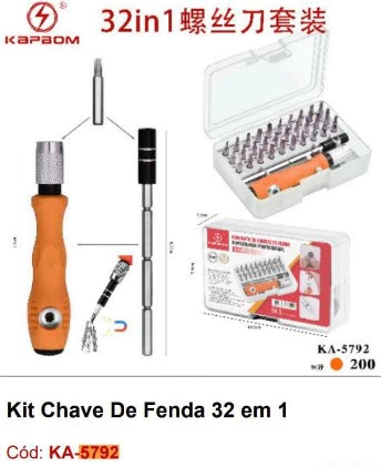 Conjunto de Chaves de Fenda KA-5792 KAPBOM – Resistência e Eficiência