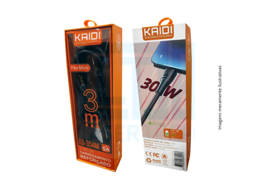 v8-55b76d6d6dc7db1d2817193193436067-1024-1024 Cabo Reforçado V8 3M KD-354M Kaidi – Longo e Super Potente - Imagem 1