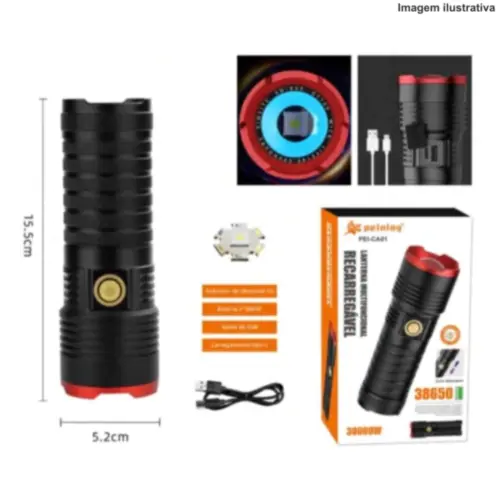 Lanterna Multifuncional Recarregável 30000W PEI-CA01 – Potência e Durabilidade