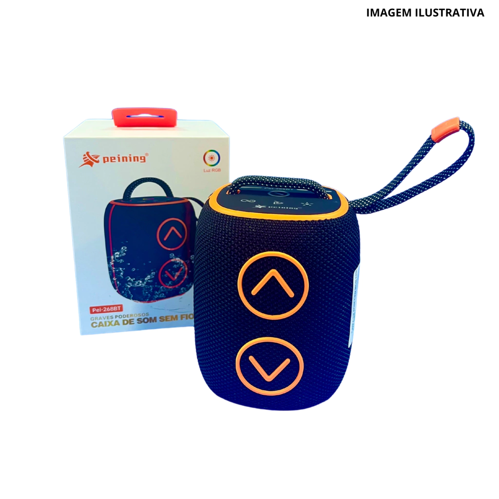 we-18-bfa1066ea25c6d41fe17422975985776-1024-1024 Caixa de Som LED RGB 10W PEI-268BT Peining – Som Potente e Visual Moderno - Imagem 1