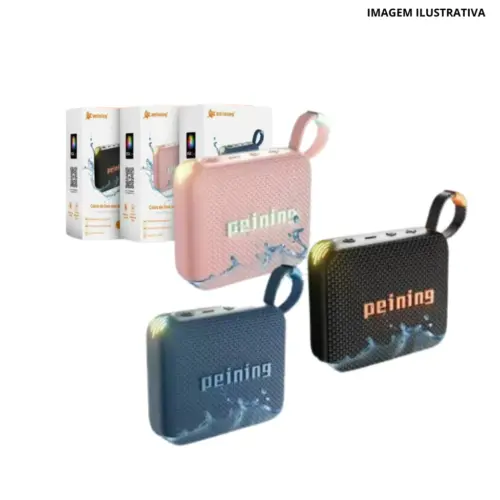 Caixa de Som Portátil Bluetooth PEI-SP11 Peining – Potência e Leveza
