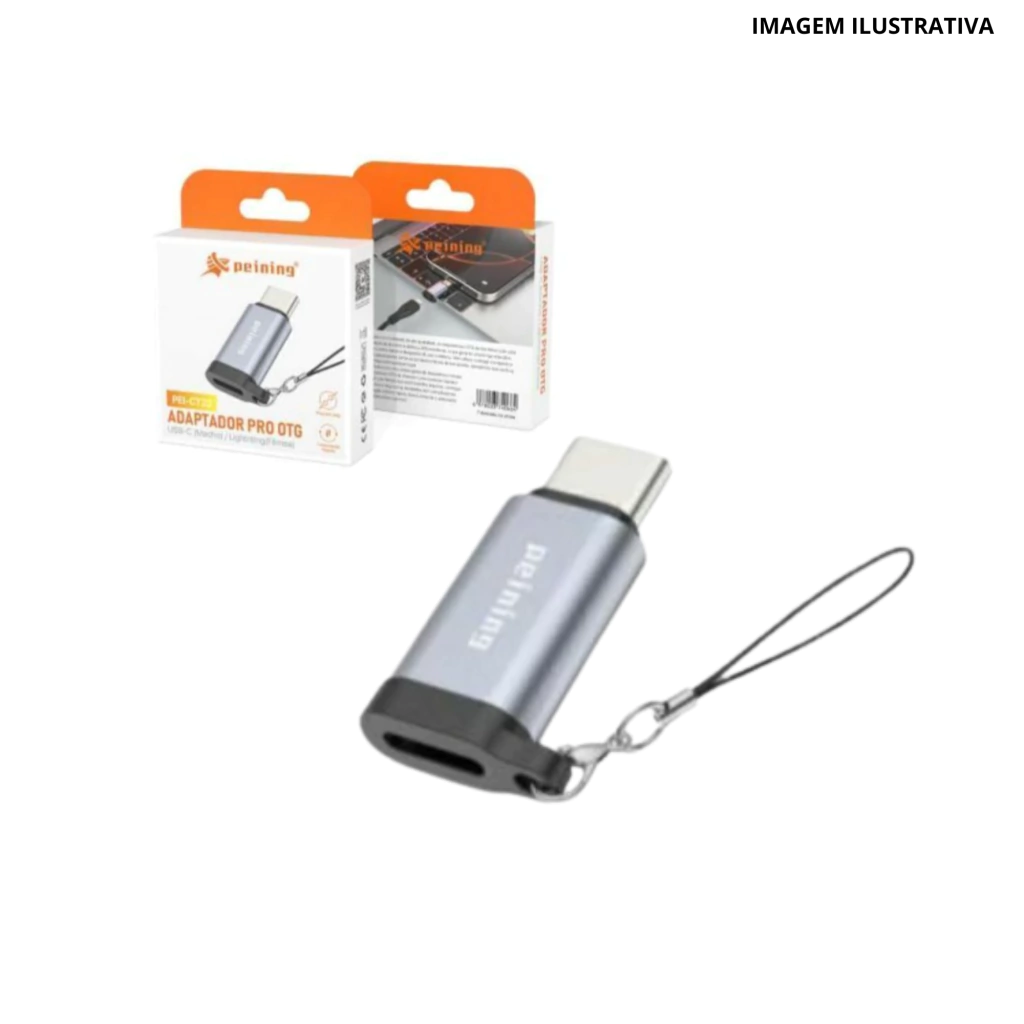 we-4-3977cd17f3dd4f621217422129076448-1024-1024 Adaptador OTG USB-C (Macho) / iOS (Fêmea) PEI-CT22 – Conexão Rápida e Compatível - Imagem 1