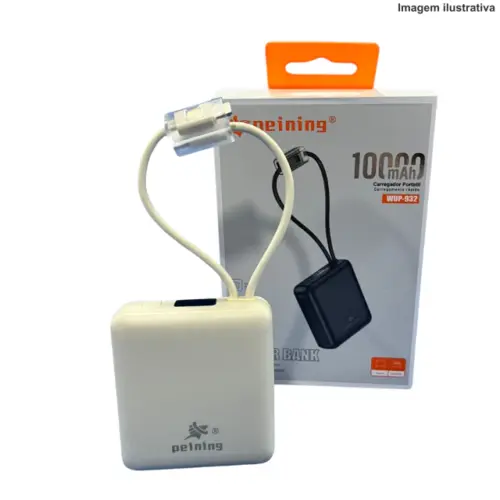 Power Bank 10000mAh WUP-932 – Compacto e Potente
