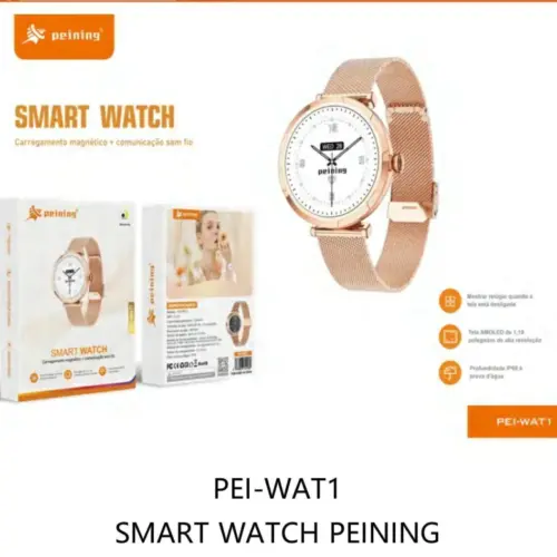 Smartwatch Feminino PEI-WAT1 – Estilo e Conectividade